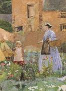 George John Pinwell,RWS In a Garden at Cookham (mk46) china oil painting artist